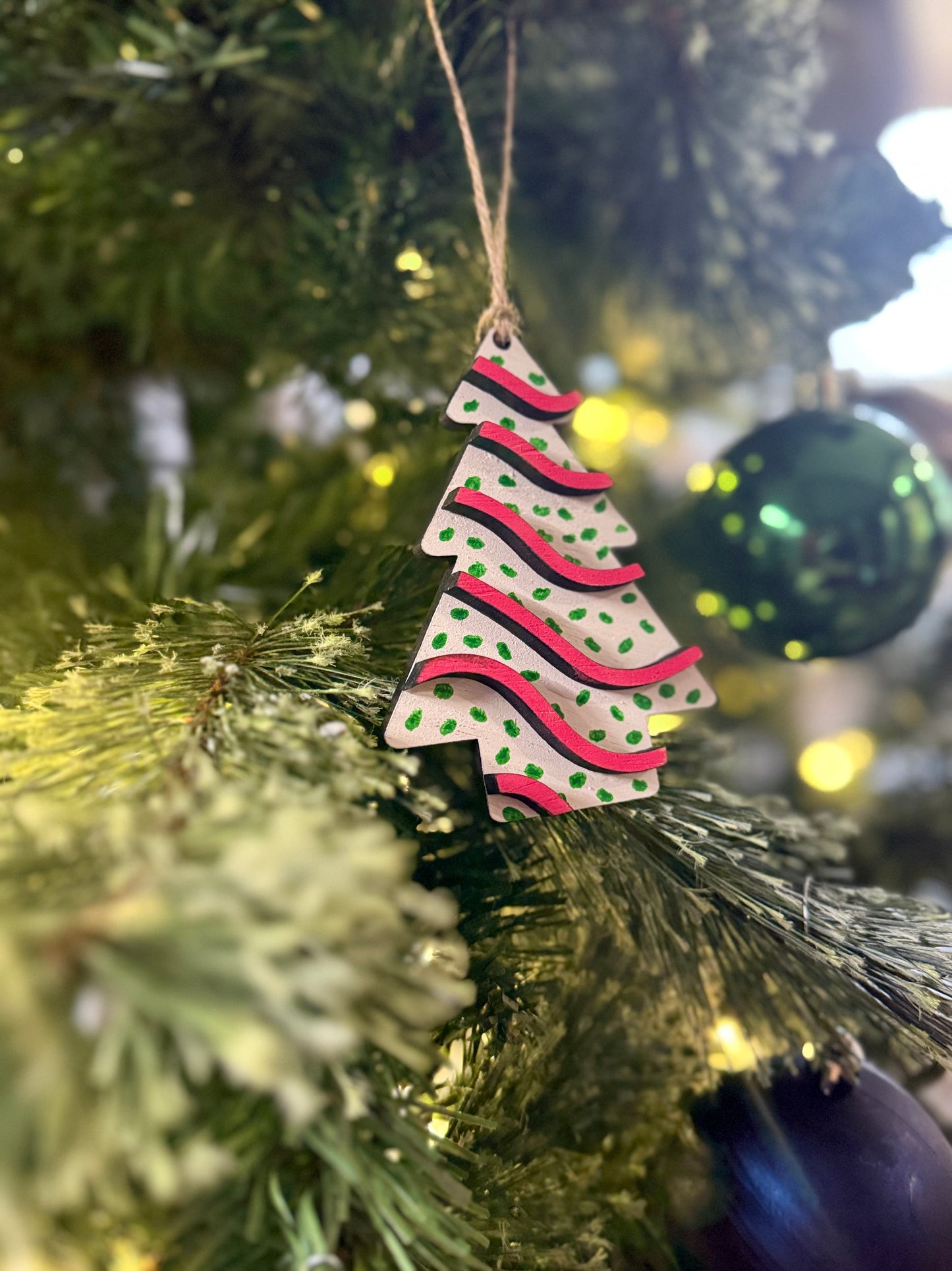 Christmas tree cake ornament