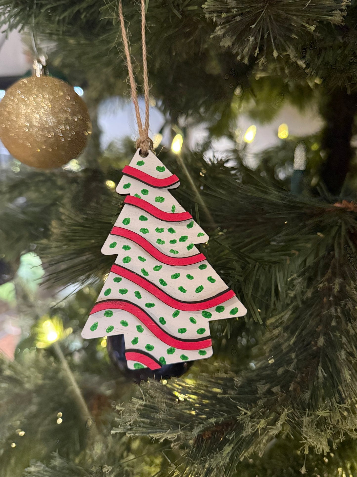 Christmas tree cake ornament