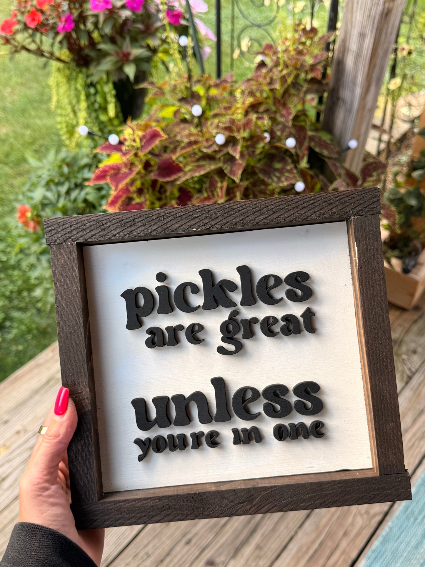 Pickles are great, unless you're in one