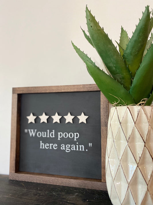 Would Poop Here Again