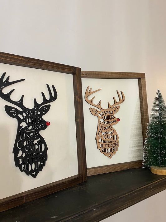 Reindeer Names Deer Head