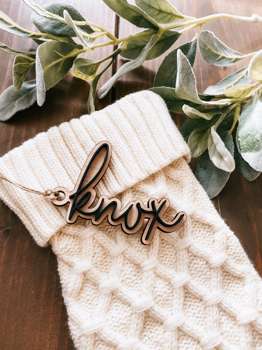 Custom stocking tag